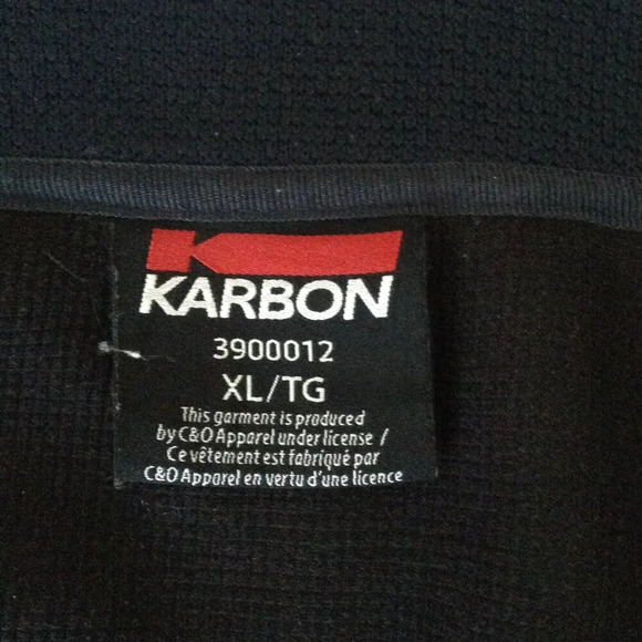 KARBON Men's Warm Jacket Size XL Full Front Zip Ski Skiing Navy Blue - Picture 5 of 7